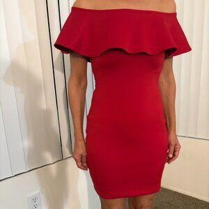 Guess Mini Off shoulder Red Dress